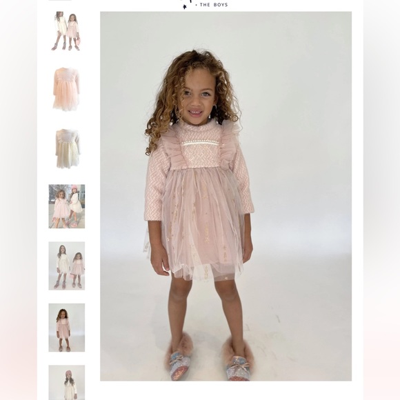 Lola and Boys pink long sleeve size 7/8 dress - Picture 10 of 12